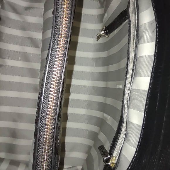 Brahmin Elisa Satchel w/ Wallet Gray/BlkMulti - Picture 7 of 16